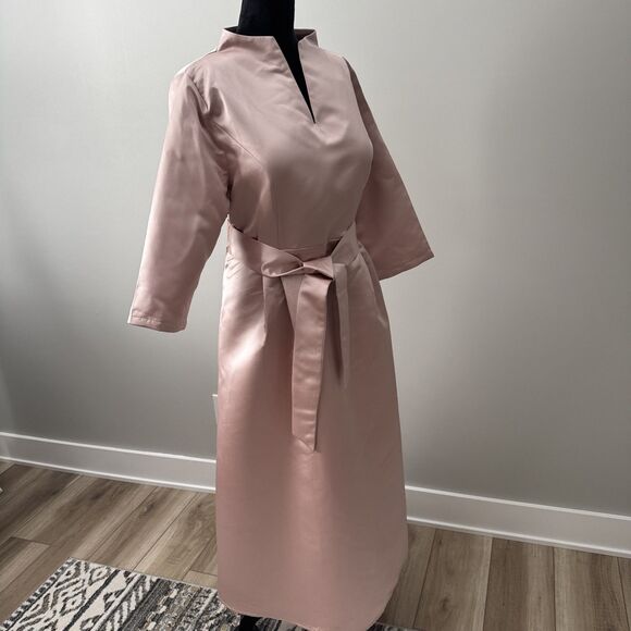 NWT Women's Midi sz 16/18 Dress Wedding Formal Party Stand Collar Satin MSRP$85 - Picture 9 of 14